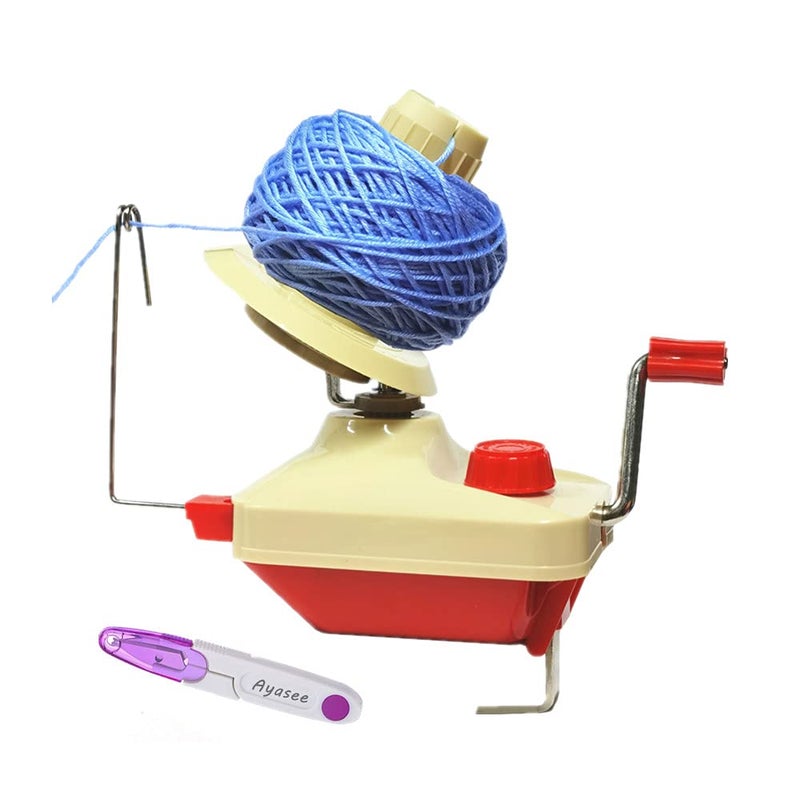 Ayasee Ball Winders, Yarn Knitting Loom Crochet Swift Yarn Fiber String Ball Wool Winder DIY Tool Kit, 1Yarn Ball Winder+1PC Scissors (2) - Image 1